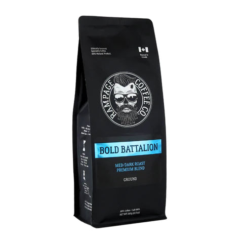 BOLD BATTALION | Med/Dark Roast Premium Blend / Whole Bean