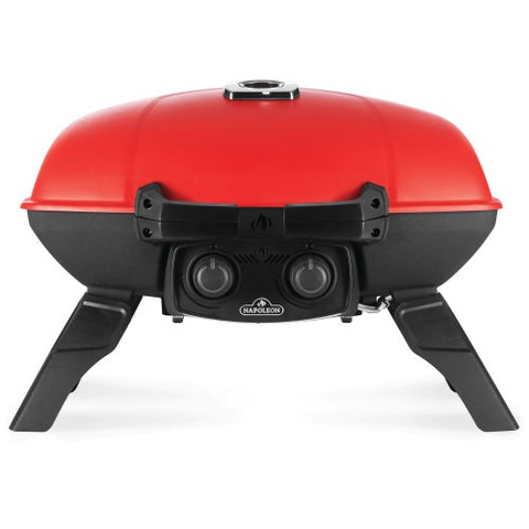 TRAVELQ™ 285 PORTABLE PROPANE GAS GRILL WITH GRIDDLE, RED