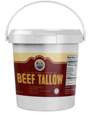 Premium Rendered Beef Tallow Tub ( 1.5lb )